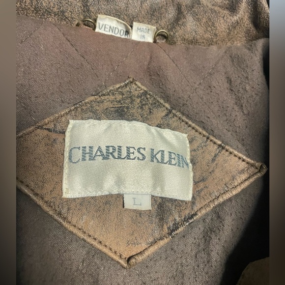 Charles Klein Brown Leather Jacket - Picture 2 of 7